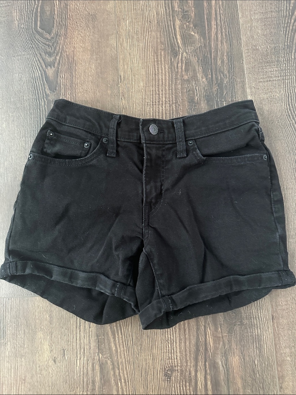Levi's Black Denim Women's Shorts